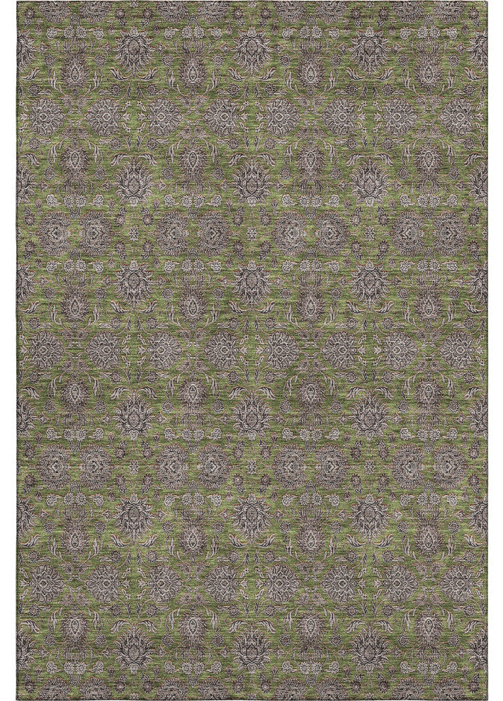 Premium Machine Washable Mayfield AMF702 Olive 5' x 7'6" Rug