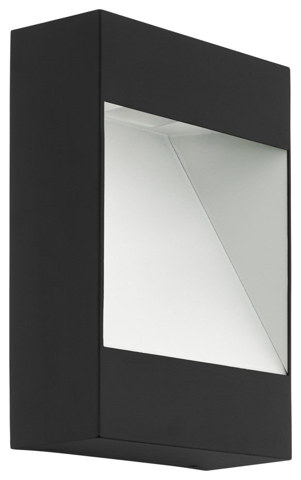 Manfria Outdoor Wall Light, Black and White Finish