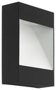 Manfria Outdoor Wall Light, Black and White Finish