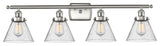 INNOVATIONS LIGHTING 916-4W-SN-G44-LED Large Cone 3 Light Bath Vanity Light
