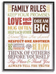 Stupell Industries Family Rules Autumn Colors Wall Art, 11 x 14