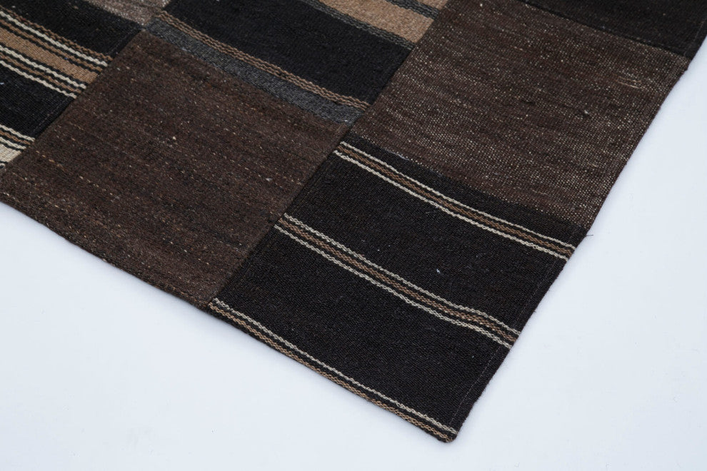 Rug N Carpet - Handmade Anatolian 6' 11'' x 9' 11'' Rustic Patchwork Kilim Rug