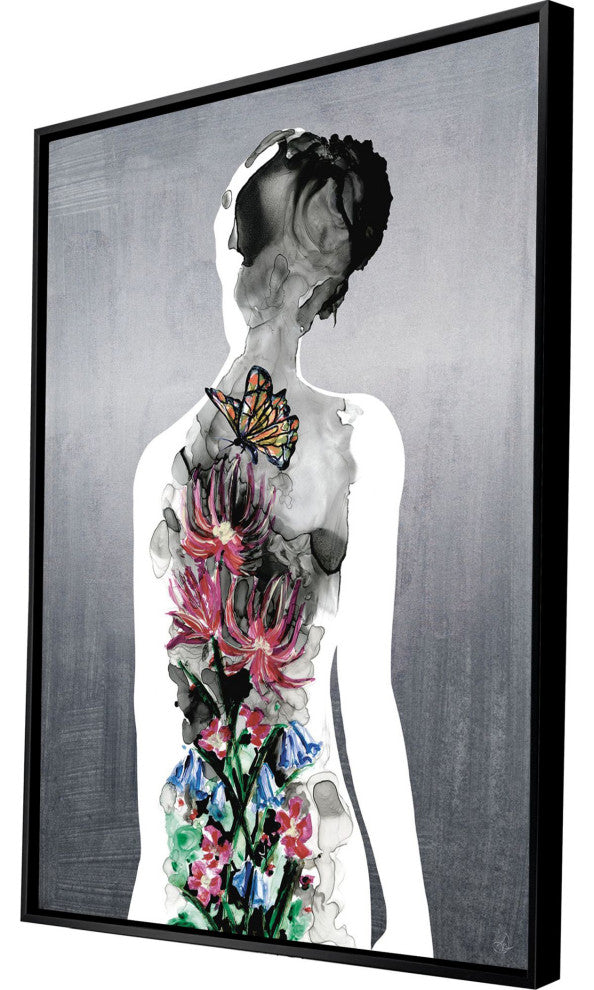 Silhouette in Bloom II Canvas