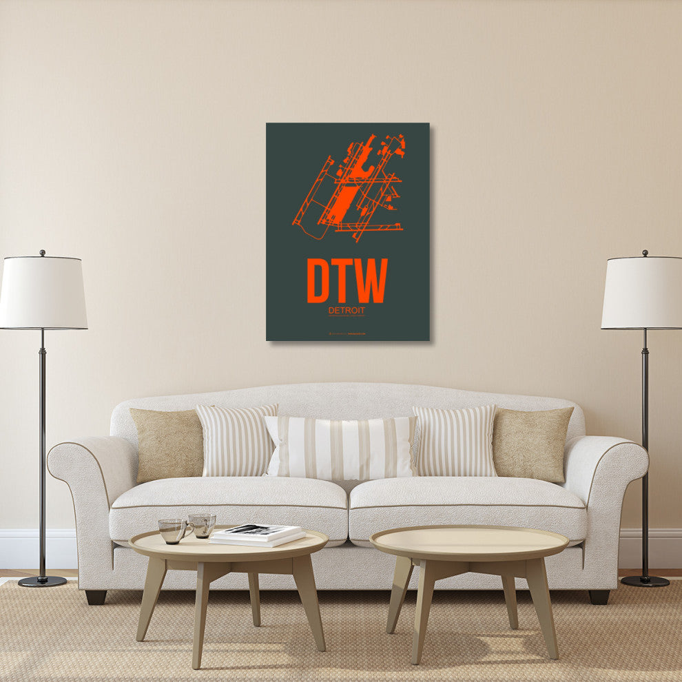 "DTW Detroit Poster 3" Fine Art Print