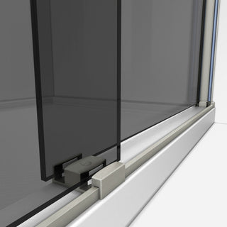 DreamLine Sapphire 44-48x76 Bypass Shower Door, Brushed Nickel and Gray Glass