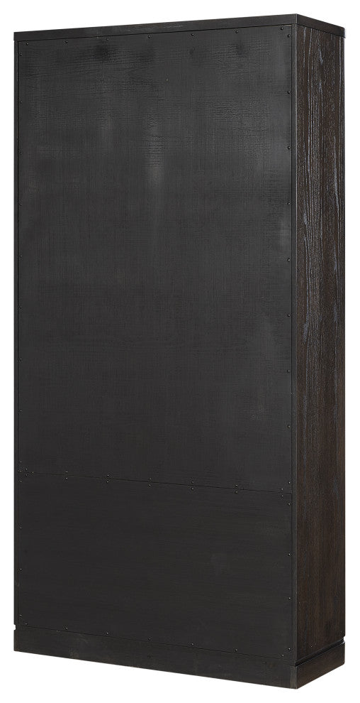 Contemporary Style, Wood Dining Display Cabinet, Dark Chocolate