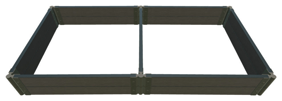 Weathered Wood Raised Garden Bed 4'x8'x16.5" 2" Profile