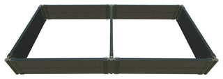 Weathered Wood Raised Garden Bed 4'x8'x16.5" 2" Profile