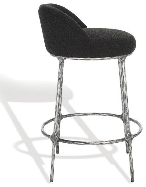 Safavieh Couture Woodsen Boucle Counterstool, Black