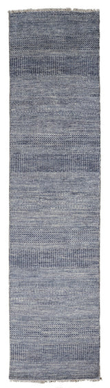 Caldecott Classic Striped Rug, Navy Blue, 2'6"x12'
