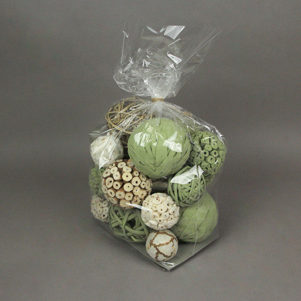 Bag of Natural Dried Green Floral Balls Home Decor Decorative Orbs Vase Filler