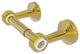 Pacific Beach 2-Post Toilet Tissue Holder with Groovy Accents, Polished Brass
