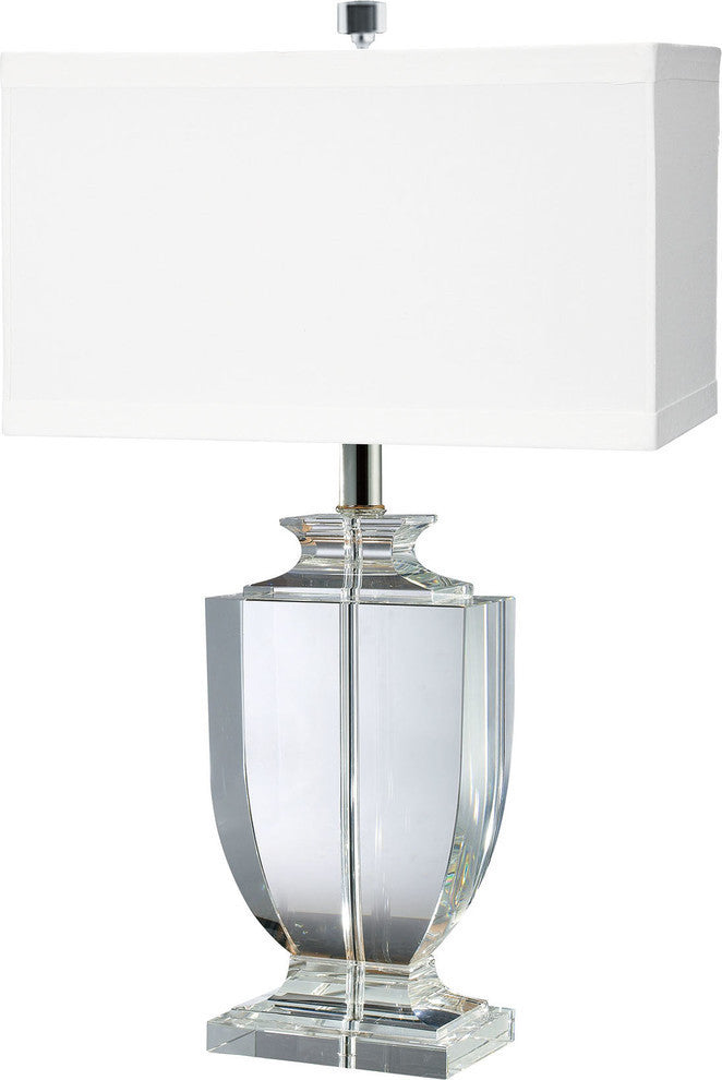 Crystal Rectangular Urn Table Lamp
