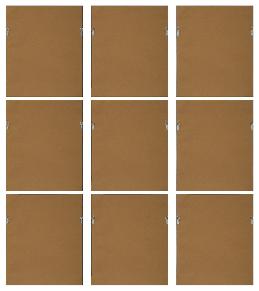 Uttermost - 32339 - Framed Prints, S/9 - Botanical Flowers - Champagne Gold