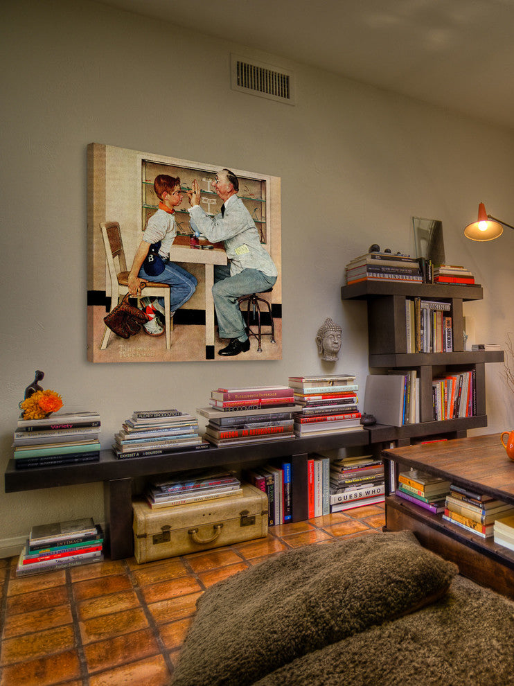 "Eye Doctor" Painting Print on Canvas by Norman Rockwell