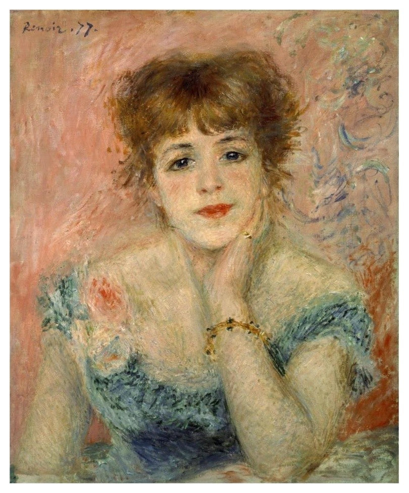"Portrait of Actress Jeanne Samary" Print by Pierre-Auguste Renoir, 27"x32"