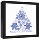 Snowflake Tree 12x12 Black Framed Canvas