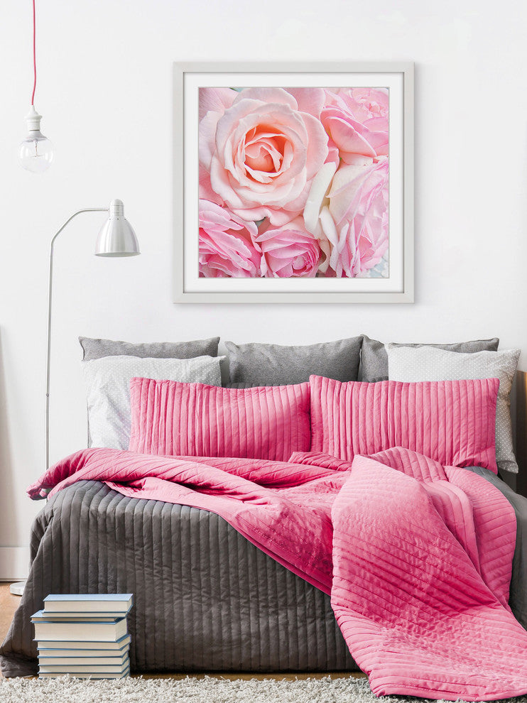 Marmont Hill, "Pink Roses" by Sylvia Cook Framed Painting Print, 18x18