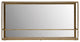 Wall Shelf With Mirror, Brass Finish