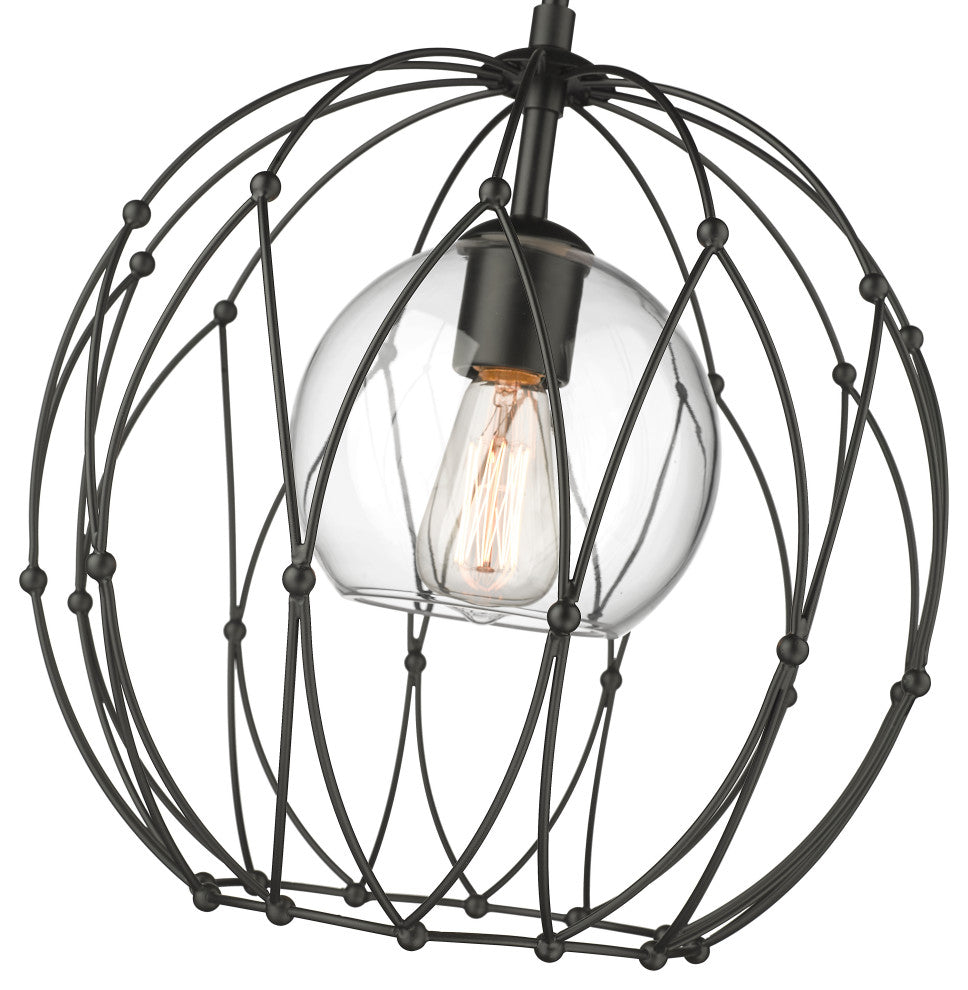 Zlite 1940P16-MB 1-Light Pendant, Clear