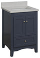 Abbey 24" Bathroom Vanity, Marine Gray, Quartz