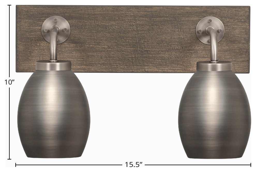 Oxbridge, Bath Bar, Graphite & Painted Distressed Metal, 5" Graphite Shades