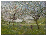 'Apple Trees in Flower' Canvas Art by Ernest Quost
