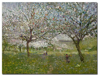 'Apple Trees in Flower' Canvas Art by Ernest Quost