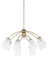 Quorum International 6077-8 Wallinger 8 Light 32"W Chandelier - Aged Brass
