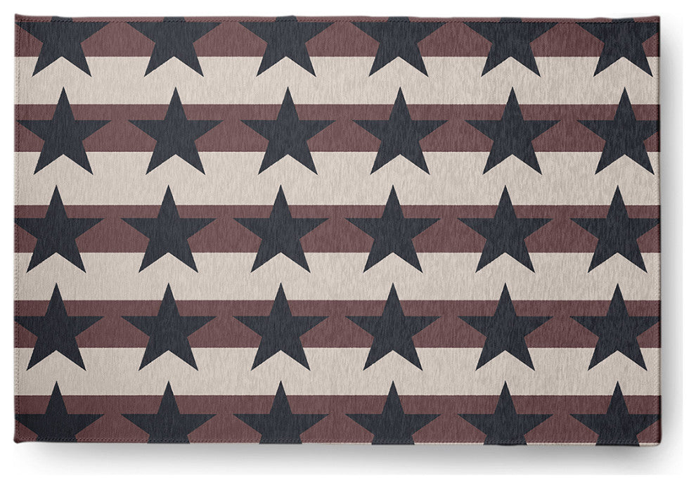Stars and Stripes Americana Chenille Area Rug