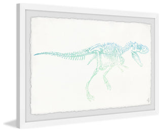 "Ombre Skeleton" Framed Painting Print, 12"x8"