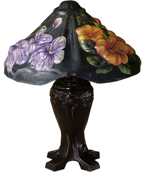 Meyda Lighting 19"H Puffy Iris Blossom Table Lamp