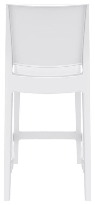 Home Square Resin 29.5" Barstool in White - Set of 2