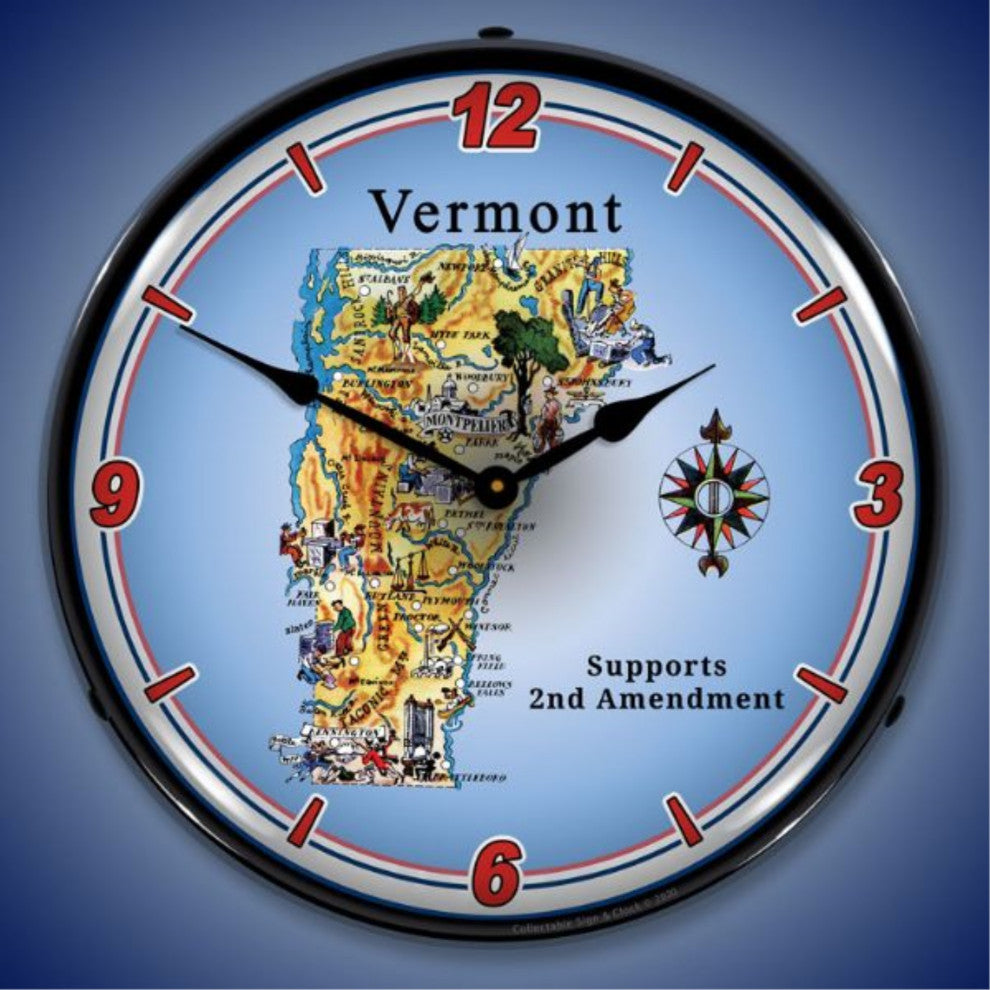 N20031068 Vermont Supports the 2nd Amendment Clock