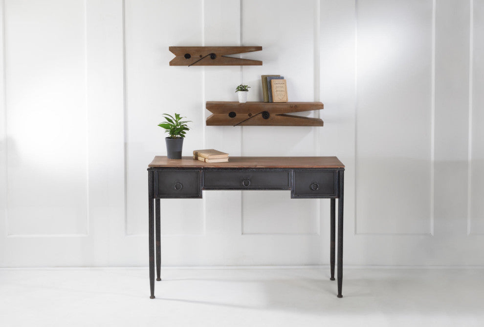 Decorative Wood Shelves, Set of 2