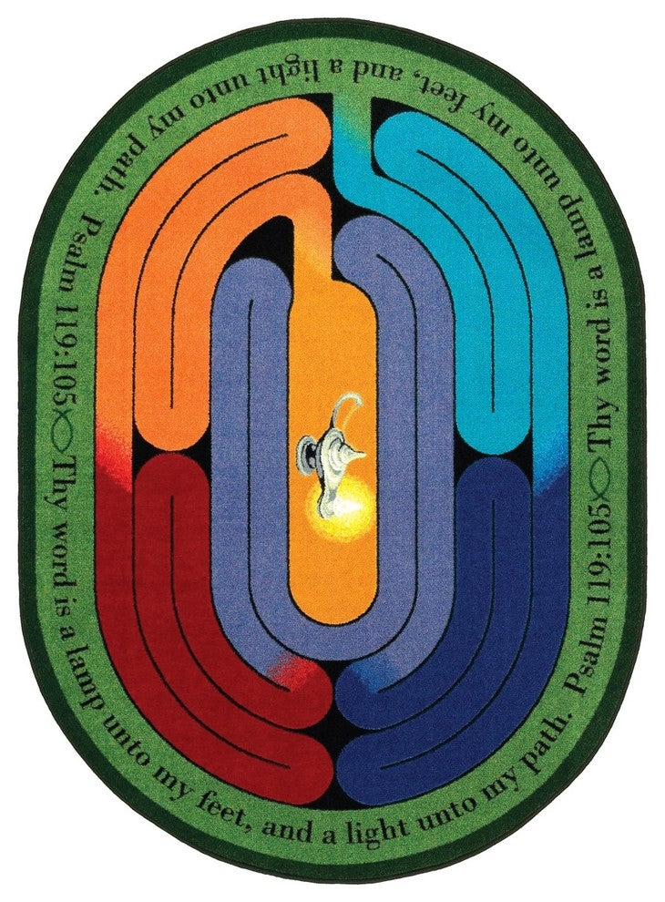 Kid Essentials Rug, Pathway of Light, 7'8"x10'9" Oval