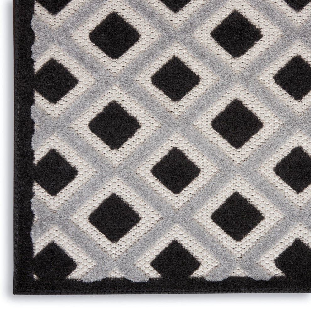 Nourison Aloha 12' x 15' Black White Modern Area Rug