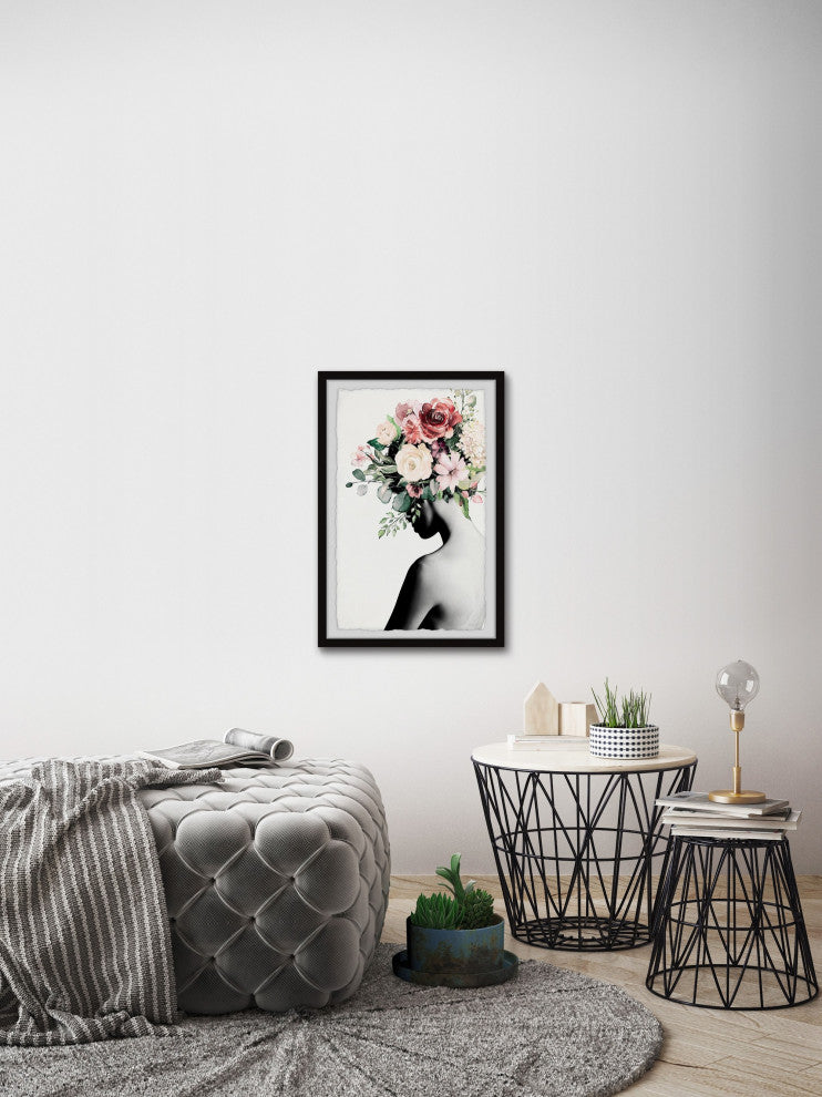 "Blooming Back" Framed Painting Print, 12"x18"