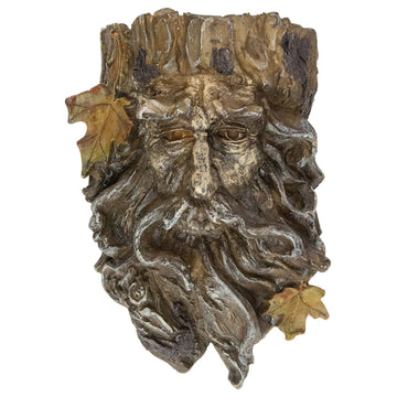 10.25" Brown Tree Face Outdoor Garden Planter