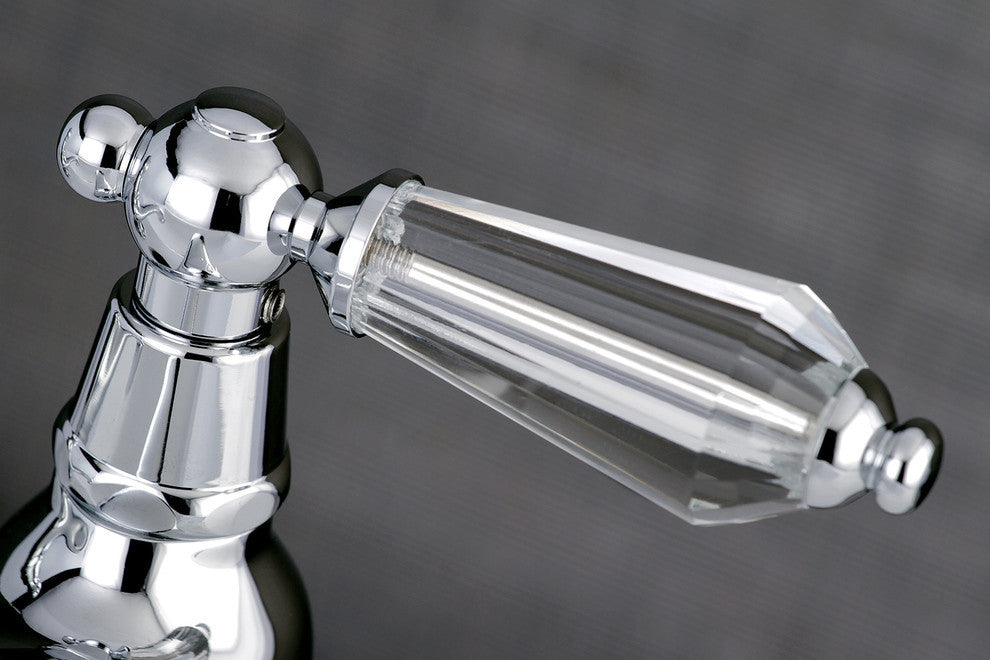 Kingston Brass Basin Faucet With Cross Handle, Polished Chrome