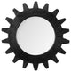 17" Black Abstract Wood Framed Accent Mirror
