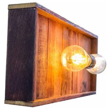 Wine Barrel Vanity Light - Gemius - Made from reclaimed CA wine tanks
