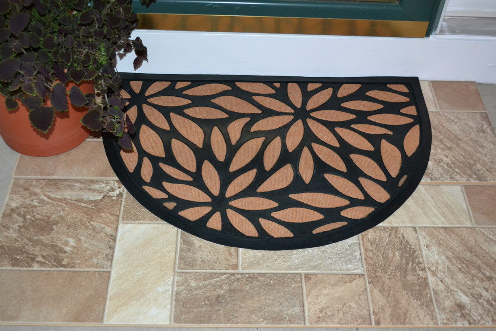 Brown Petals Half Round