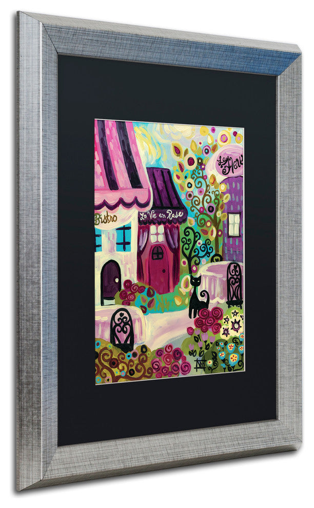 Natasha Wescoat 'La Vie En Rose' Art, Silver Frame, Black Mat, 16x20