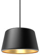 Pillbox 10" Pendant - Black w/Gold Interior - Integrated LED