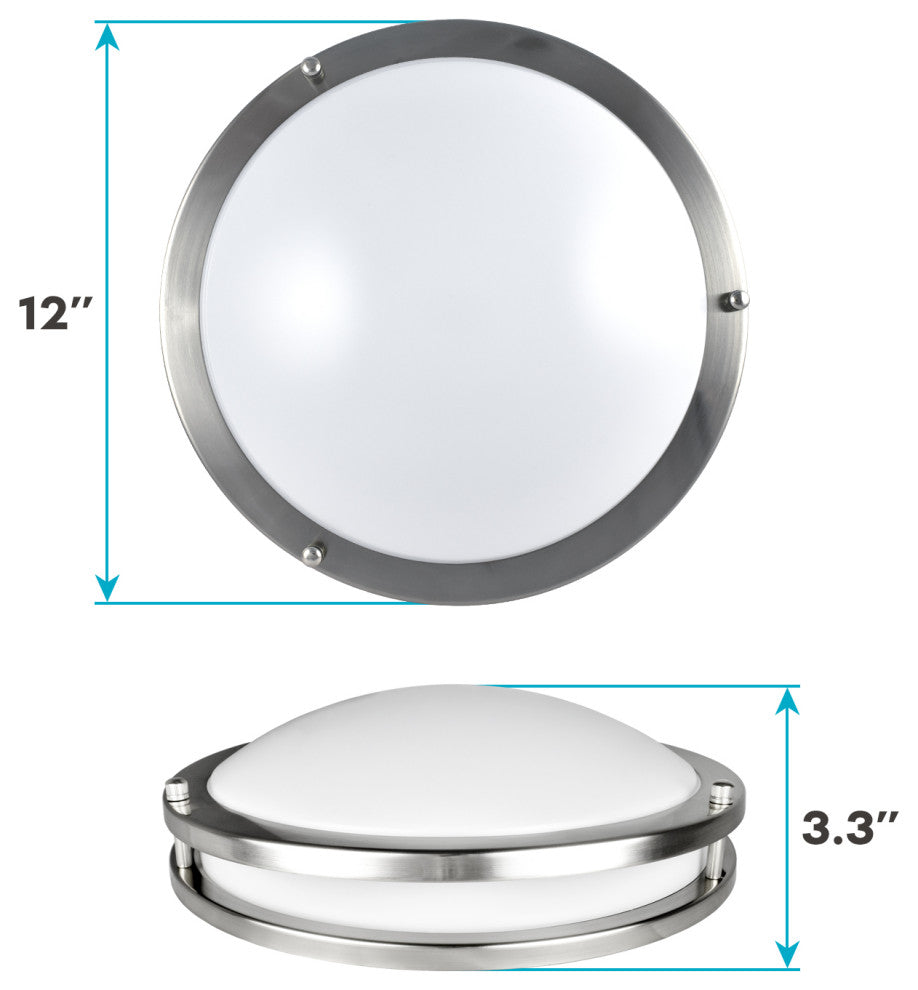12" LED Flush Mount Ceiling Light 5 Color Option Dimmable 14W 1120 Lumens