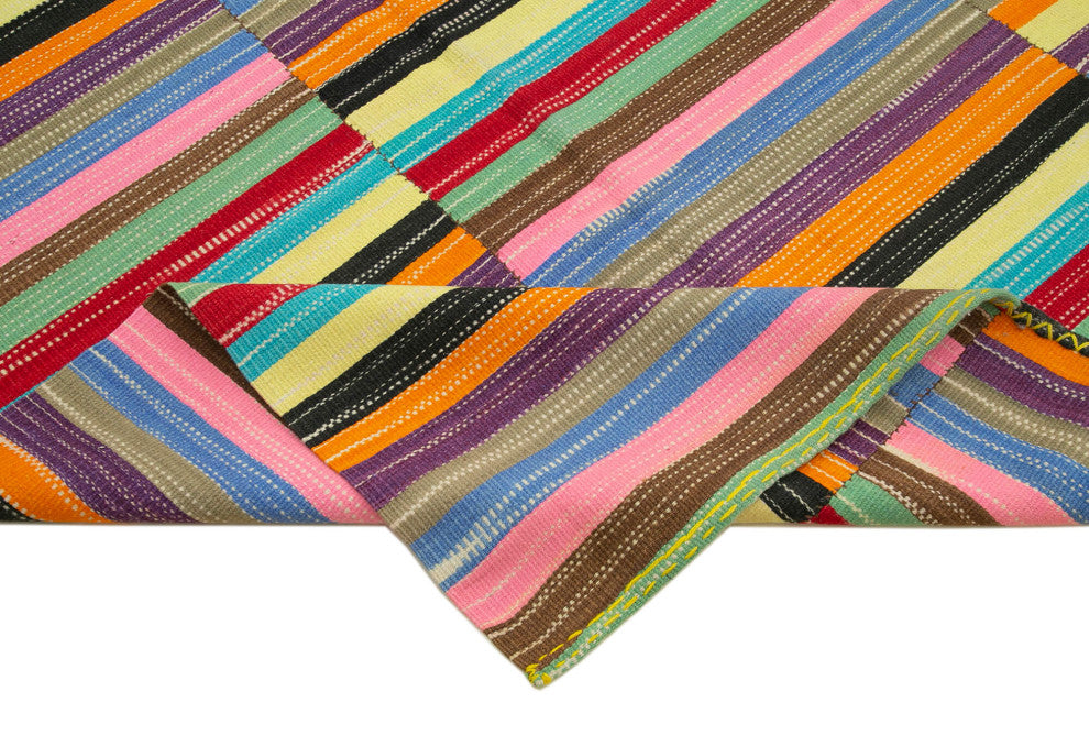 Rug N Carpet - Handmade Turkish 9' 0'' x 14' 2'' Modern Design Wool Kilim Rug