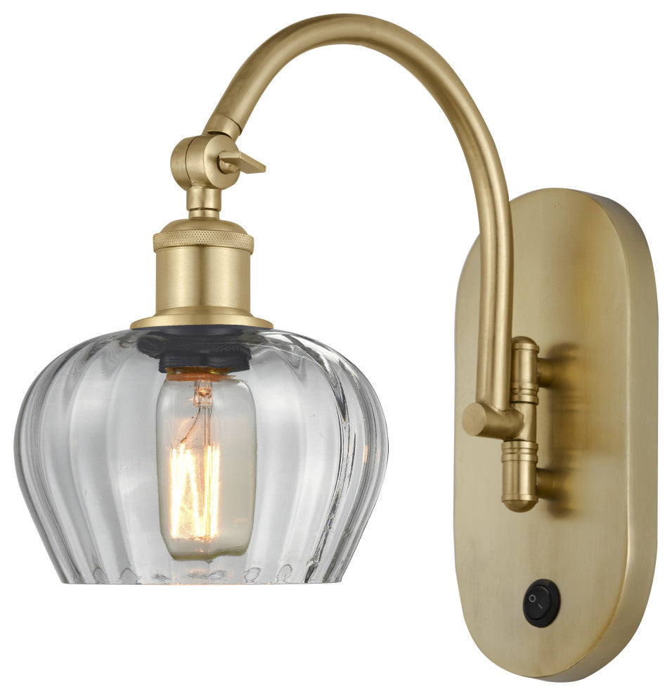Innovations 518-1W-SG-G92-LED Fenton 1 Light 6.5" Sconce, Satin Gold