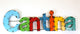 Colorful "Cantina" Recycled Metal Sign