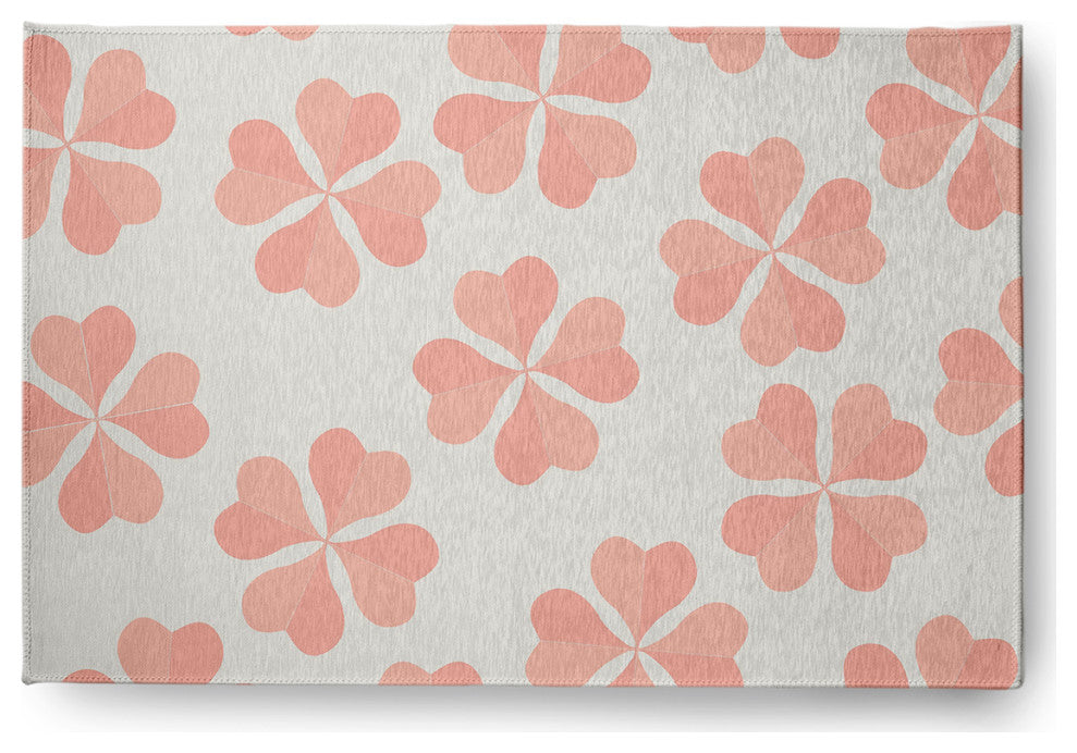 Lucky Patch St. Patrick's Day Chenille Rug, Sunwashed Red, 2'x3'